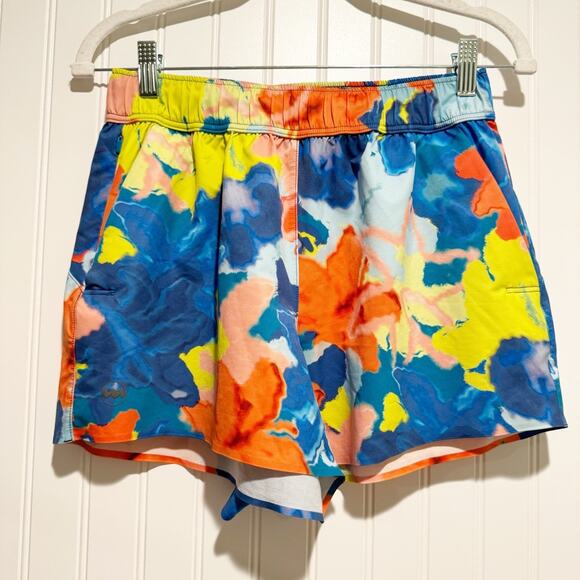 Janji Pants - Janji Transit Tech Shorts Multicolored Floral Unlined Size Small